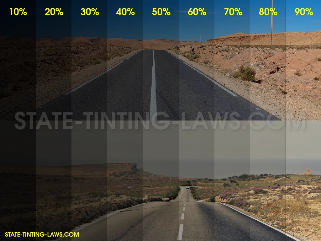 Window tint percentage chart